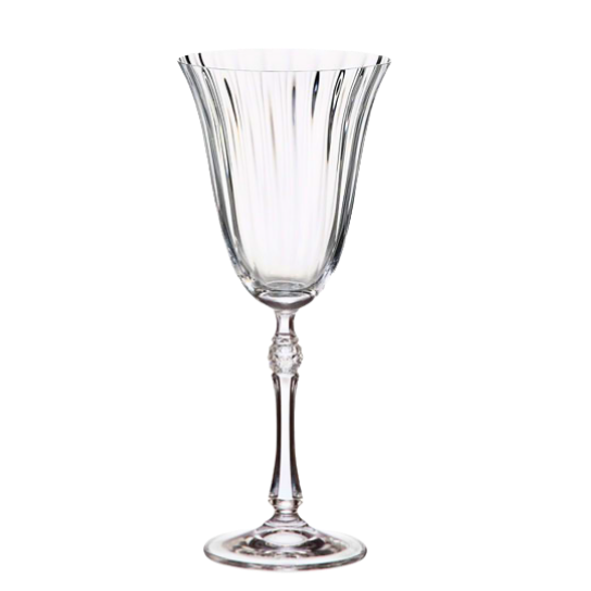 Bohemia Crystal Parus Optic White Wine Glass, 250ml 6pk
