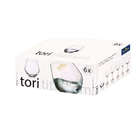 Bohemia Crystal Tori Titanium Tumblers, 500ml 6pk