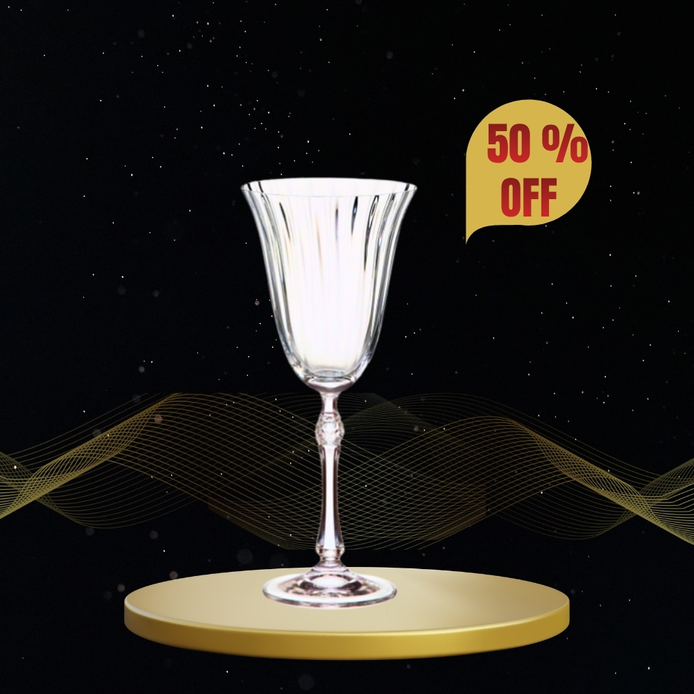 Bohemia Crystal Parus Optic White Wine Glass, 250ml 6pk