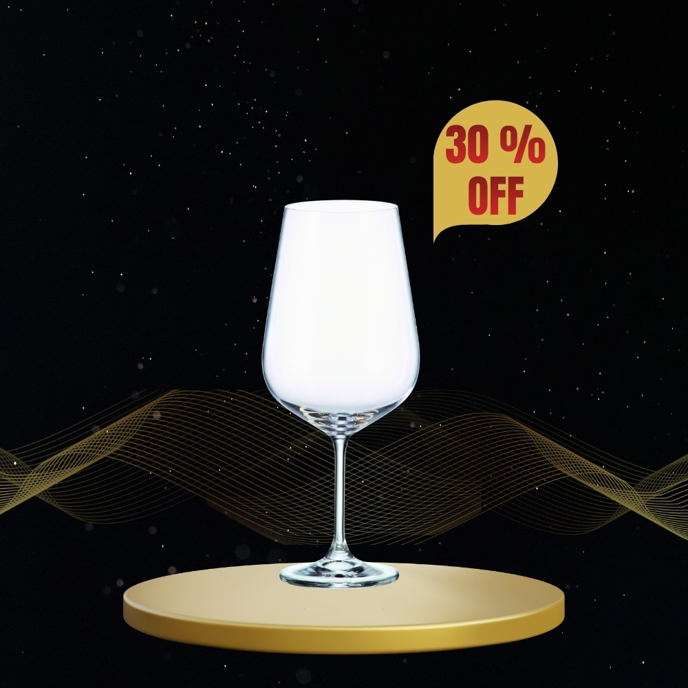 Bohemia Crystal Tori Titanium Red Wine Glasses 600ml 6pk