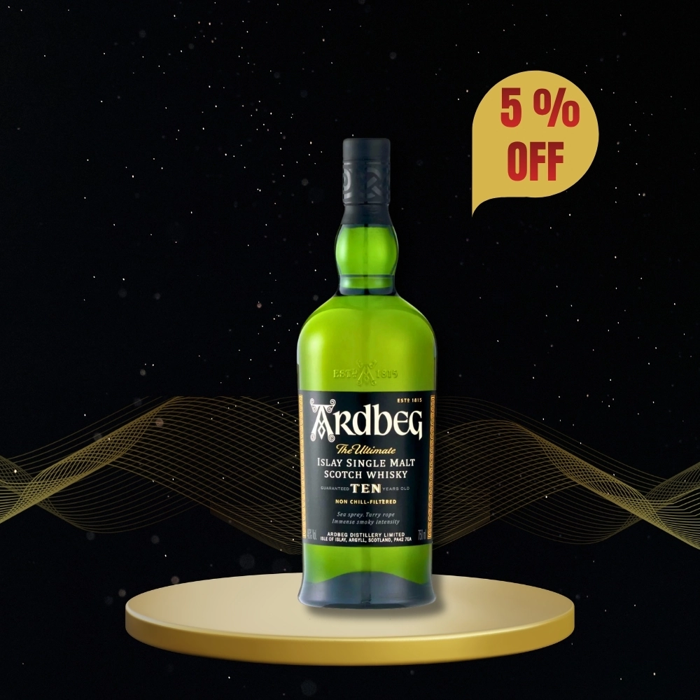 Ardbeg 10 Year Old Single Malt Scotch Whiskey  (750 ml)