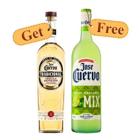 Jose Cuervo Tradicional Reposado 750 ML & Free Margarita Mix 1L